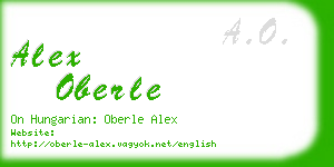 alex oberle business card